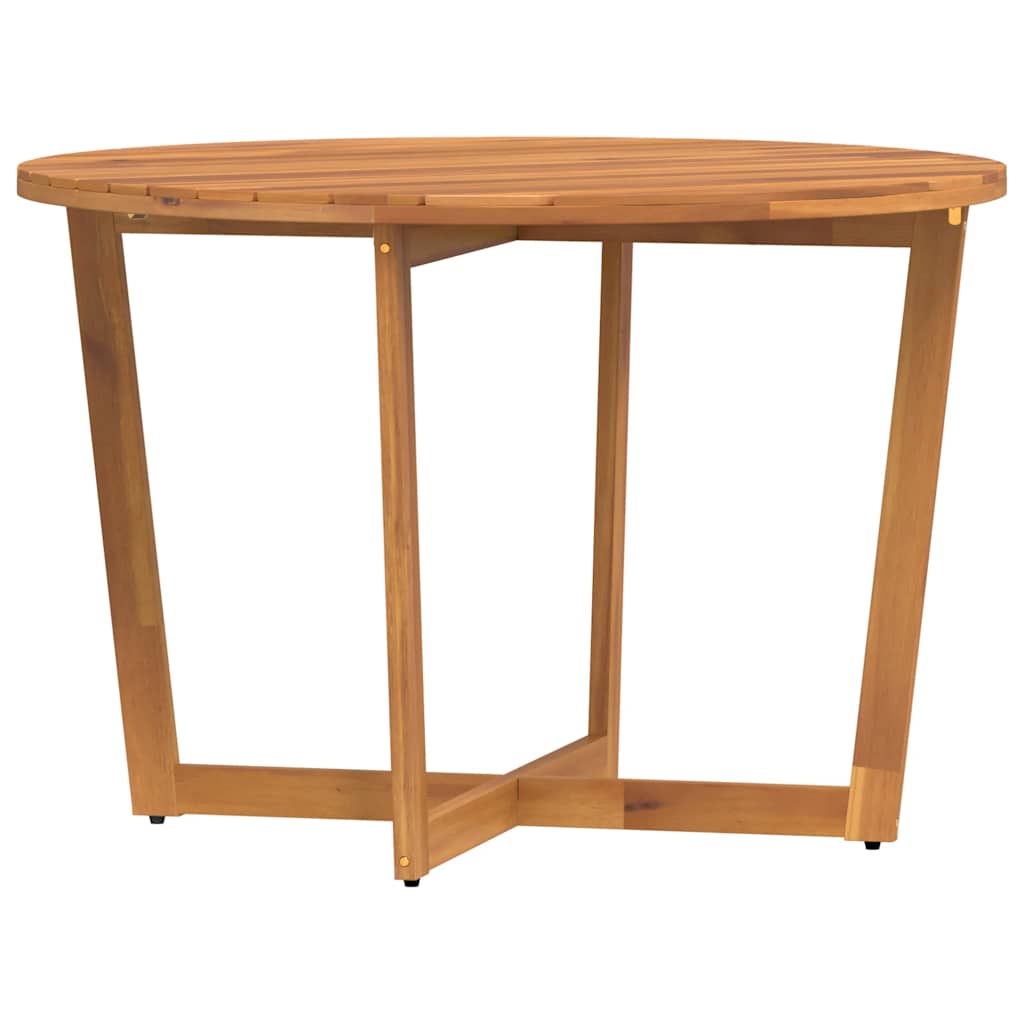 Garden Dining Table Round Ø110x75 cm Solid Wood Acacia