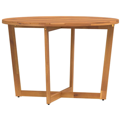 Garden Dining Table Round Ø110x75 cm Solid Wood Acacia