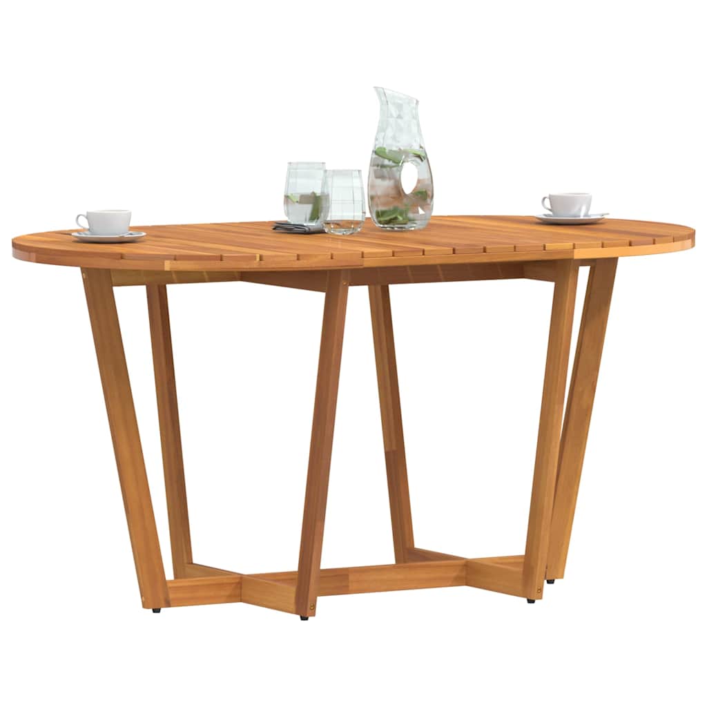 Garden Dining Table Oval 150x90x75 cm Solid Wood Acacia