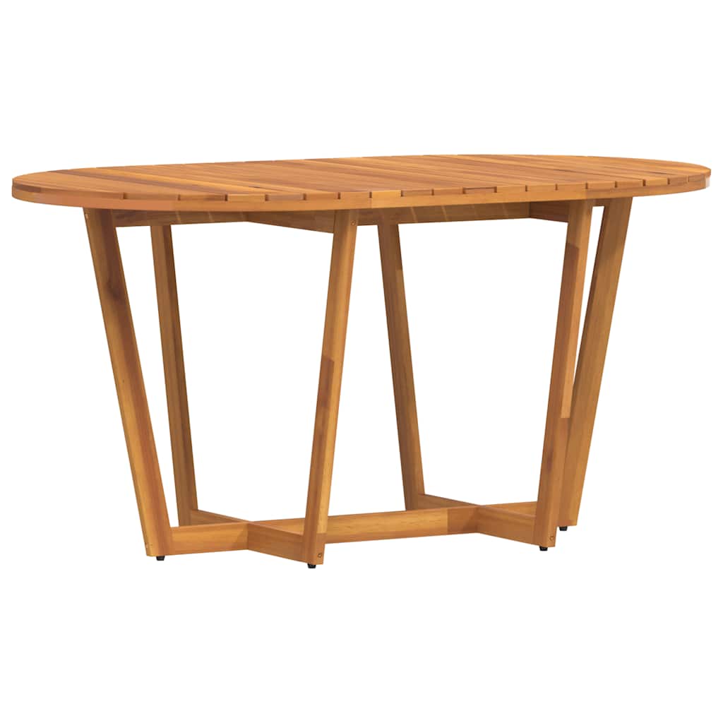 Garden Dining Table Oval 150x90x75 cm Solid Wood Acacia
