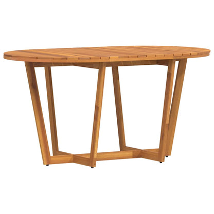 Garden Dining Table Oval 150x90x75 cm Solid Wood Acacia