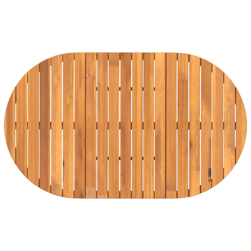 Garden Dining Table Oval 150x90x75 cm Solid Wood Acacia