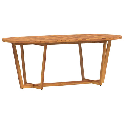 Garden Dining Table Oval 200x90x75 cm Solid Wood Acacia