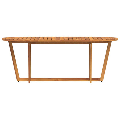 Garden Dining Table Oval 200x90x75 cm Solid Wood Acacia