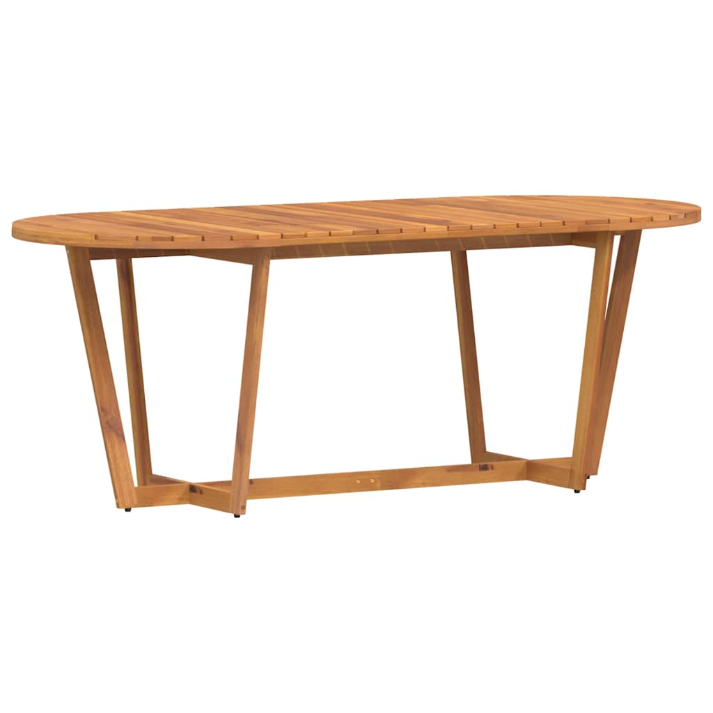 Garden Dining Table Oval 200x90x75 cm Solid Wood Acacia