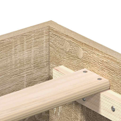 Sonoma Oak Bed Frame 200x200 cm, Engineered Wood, No Mattress