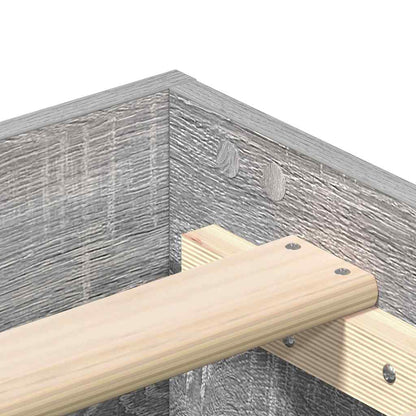 Grey Sonoma Engineered Wood Bed Frame 200x200 cm - No Mattress
