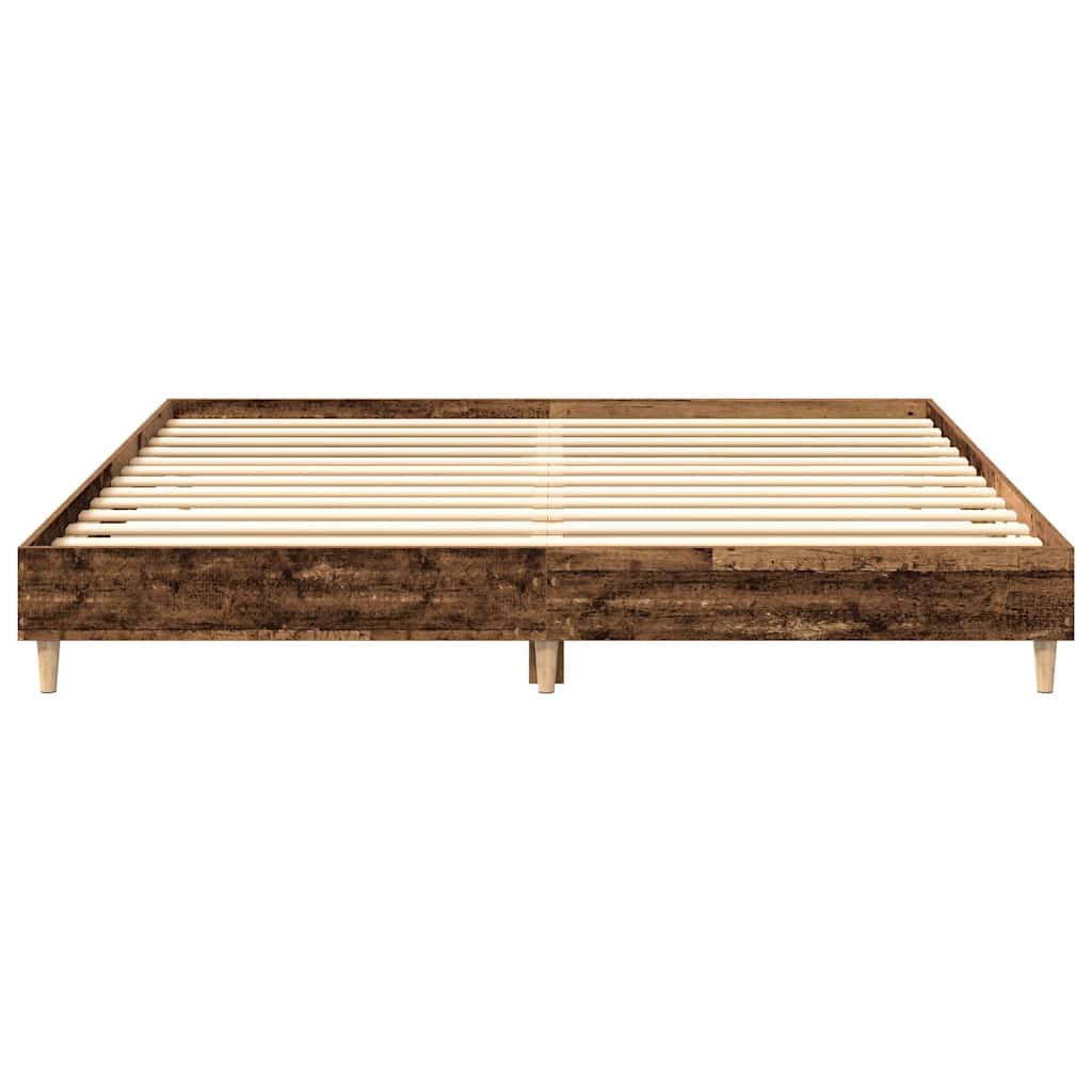 Vintage Style 200x200 cm Engineered Wood Bed Frame, No Mattress