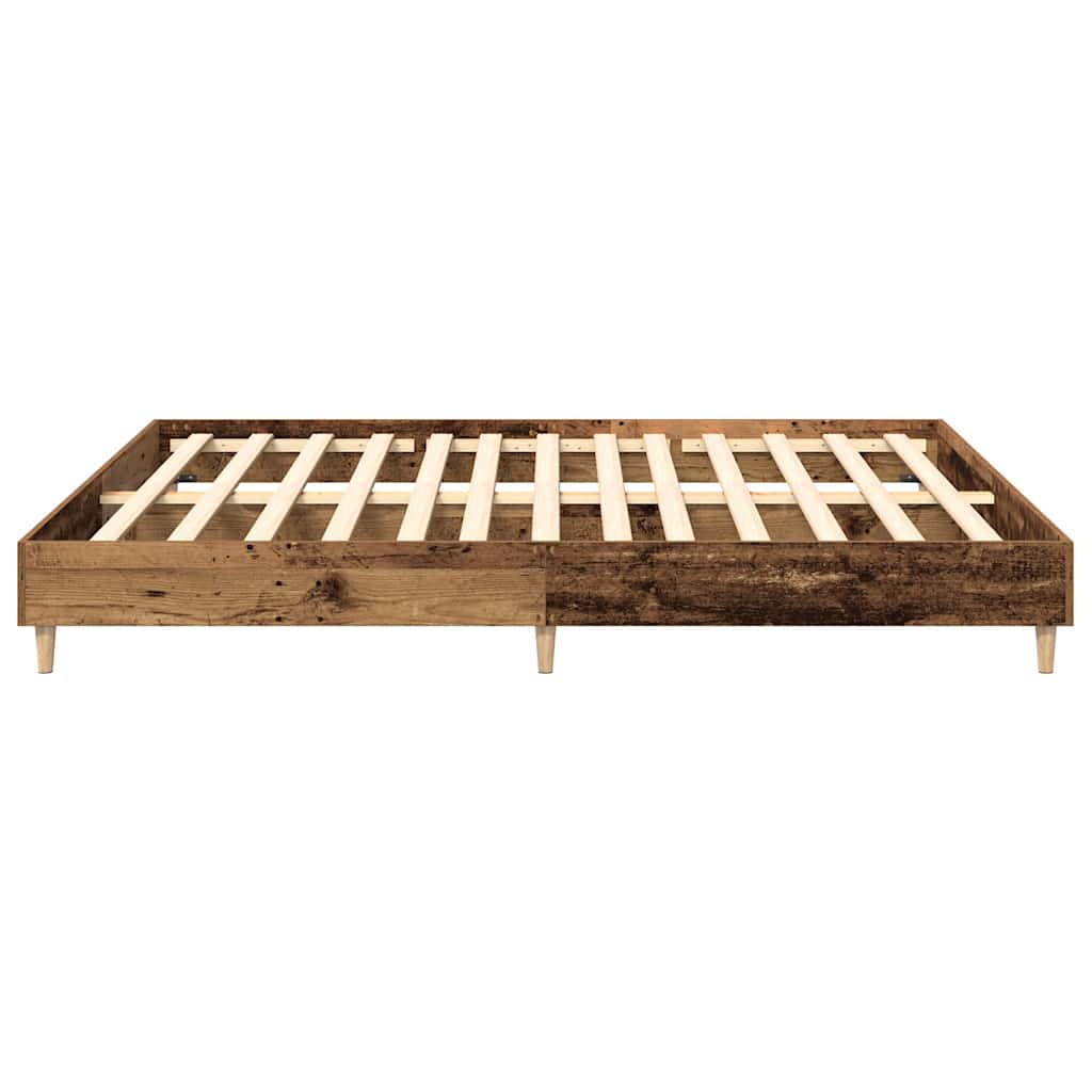 Vintage Style 200x200 cm Engineered Wood Bed Frame, No Mattress
