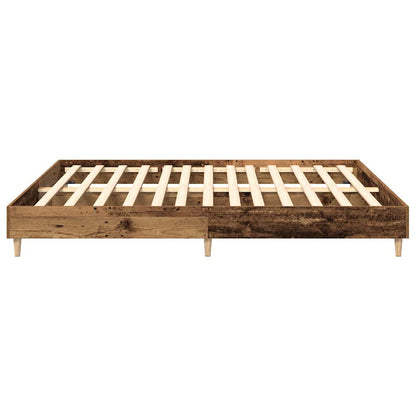 Vintage Style 200x200 cm Engineered Wood Bed Frame, No Mattress