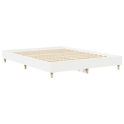 White King Size Bed Frame 150x200 cm - Engineered Wood