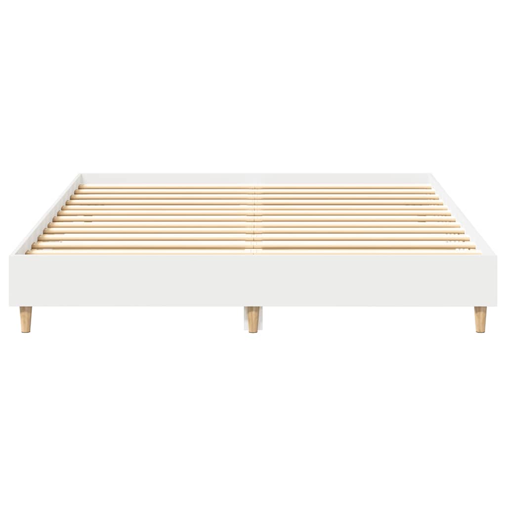 White King Size Bed Frame 150x200 cm - Engineered Wood