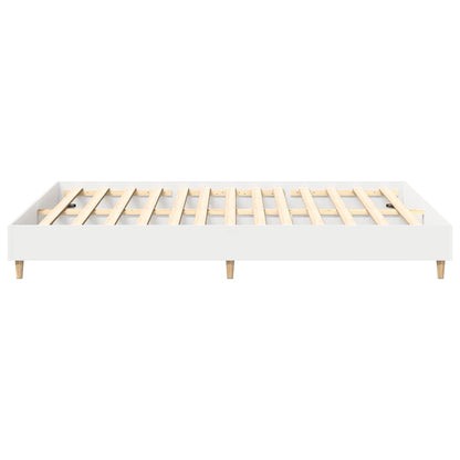White King Size Bed Frame 150x200 cm - Engineered Wood