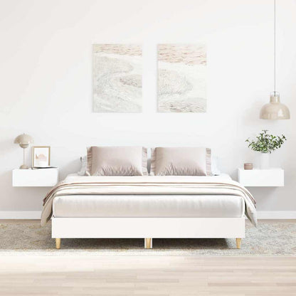 White King Size Bed Frame 150x200 cm - Engineered Wood