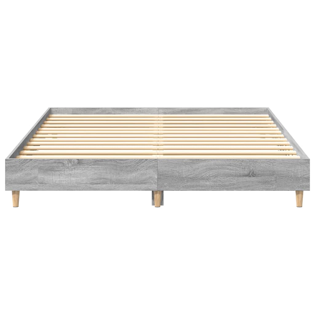 King Size Grey Sonoma Bed Frame 150x200 cm - Engineered Wood