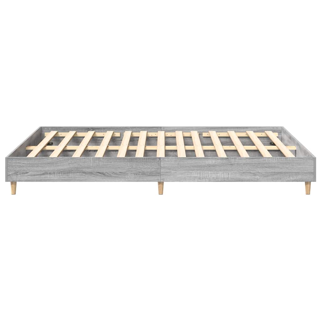 King Size Grey Sonoma Bed Frame 150x200 cm - Engineered Wood