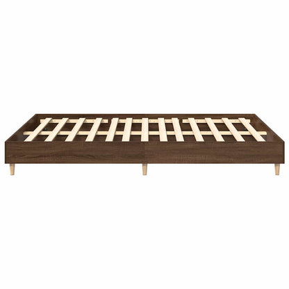 King Size Brown Oak Bed Frame 150x200 cm - Engineered Wood