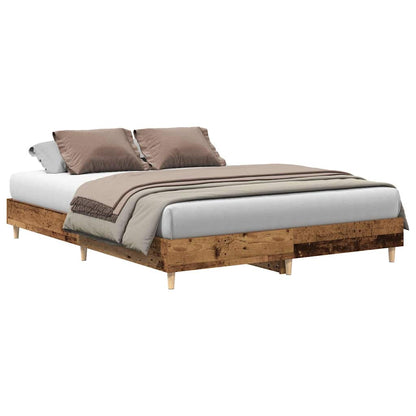 King Size Bed Frame 150x200 cm - Rustic Engineered Wood Finish