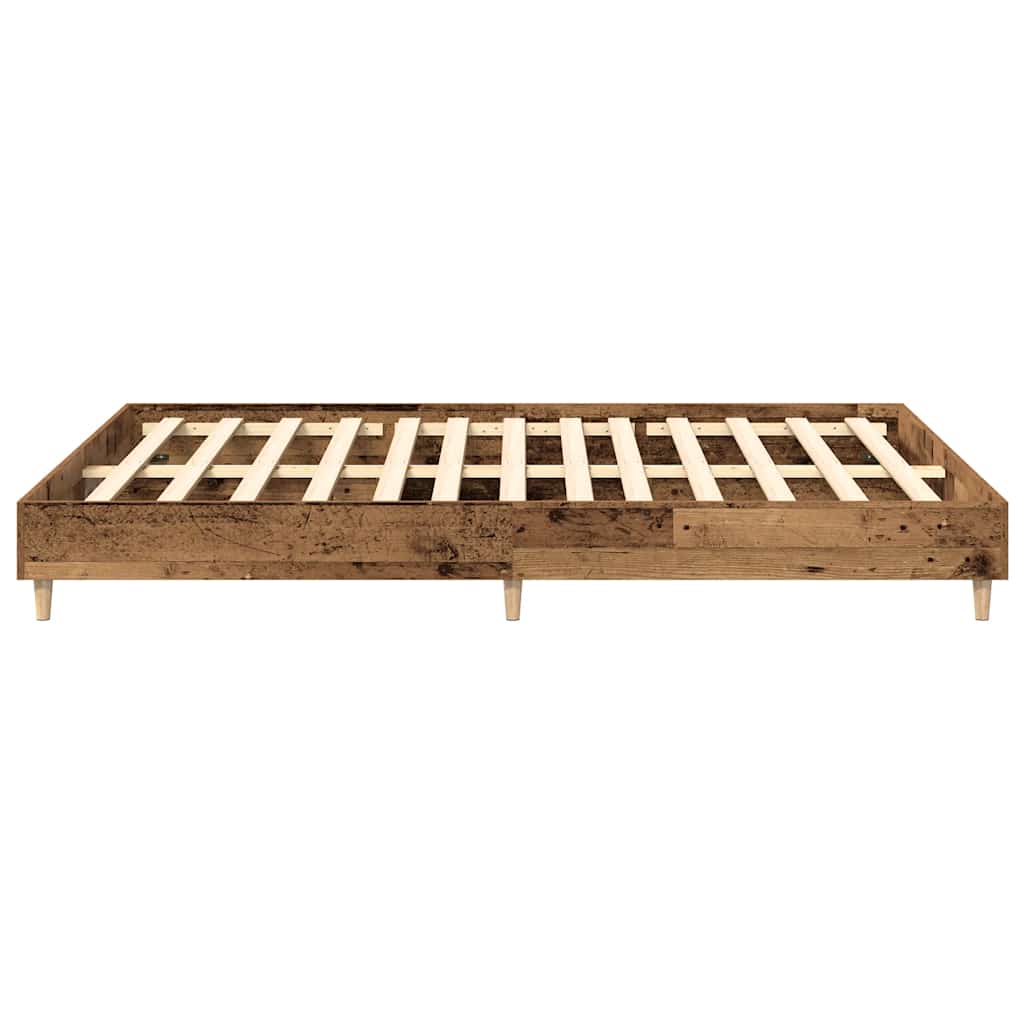 King Size Bed Frame 150x200 cm - Rustic Engineered Wood Finish
