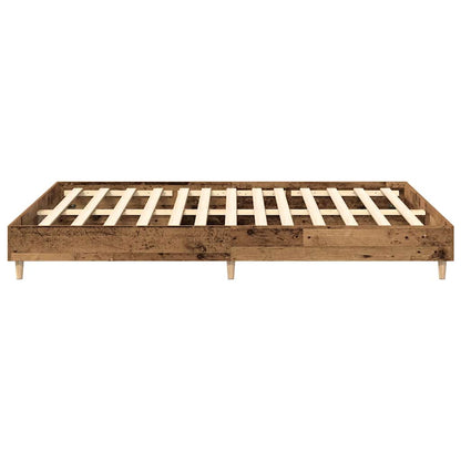 King Size Bed Frame 150x200 cm - Rustic Engineered Wood Finish