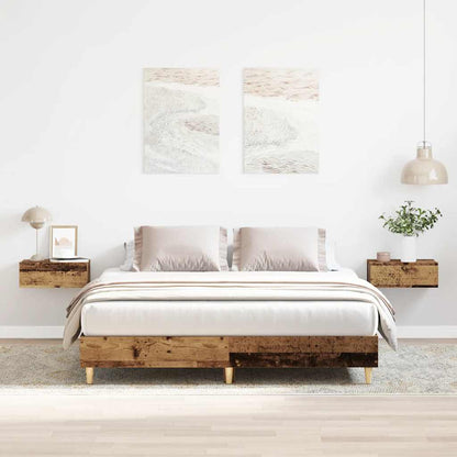 King Size Bed Frame 150x200 cm - Rustic Engineered Wood Finish