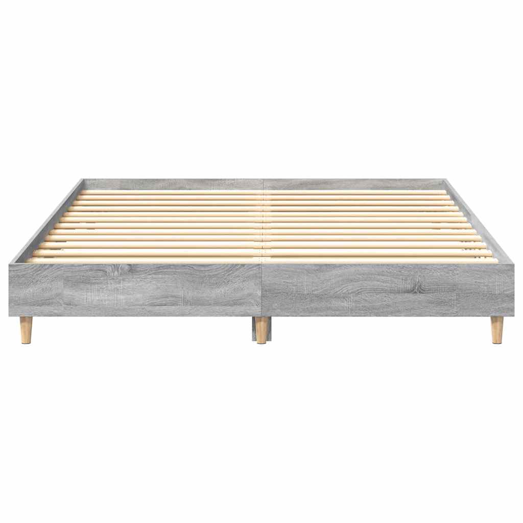Grey Sonoma Engineered Wood Bed Frame 140x200 cm - No Mattress