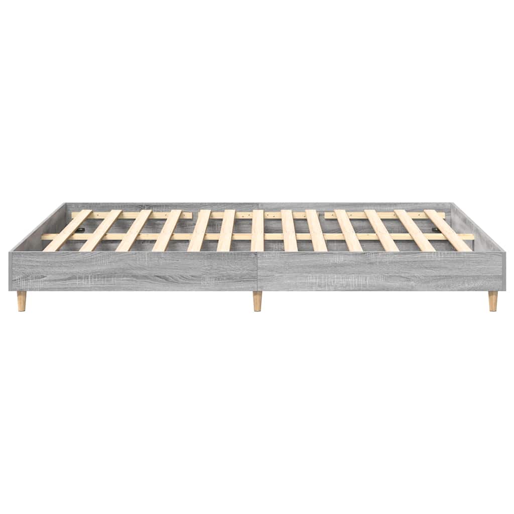 Grey Sonoma Engineered Wood Bed Frame 140x200 cm - No Mattress