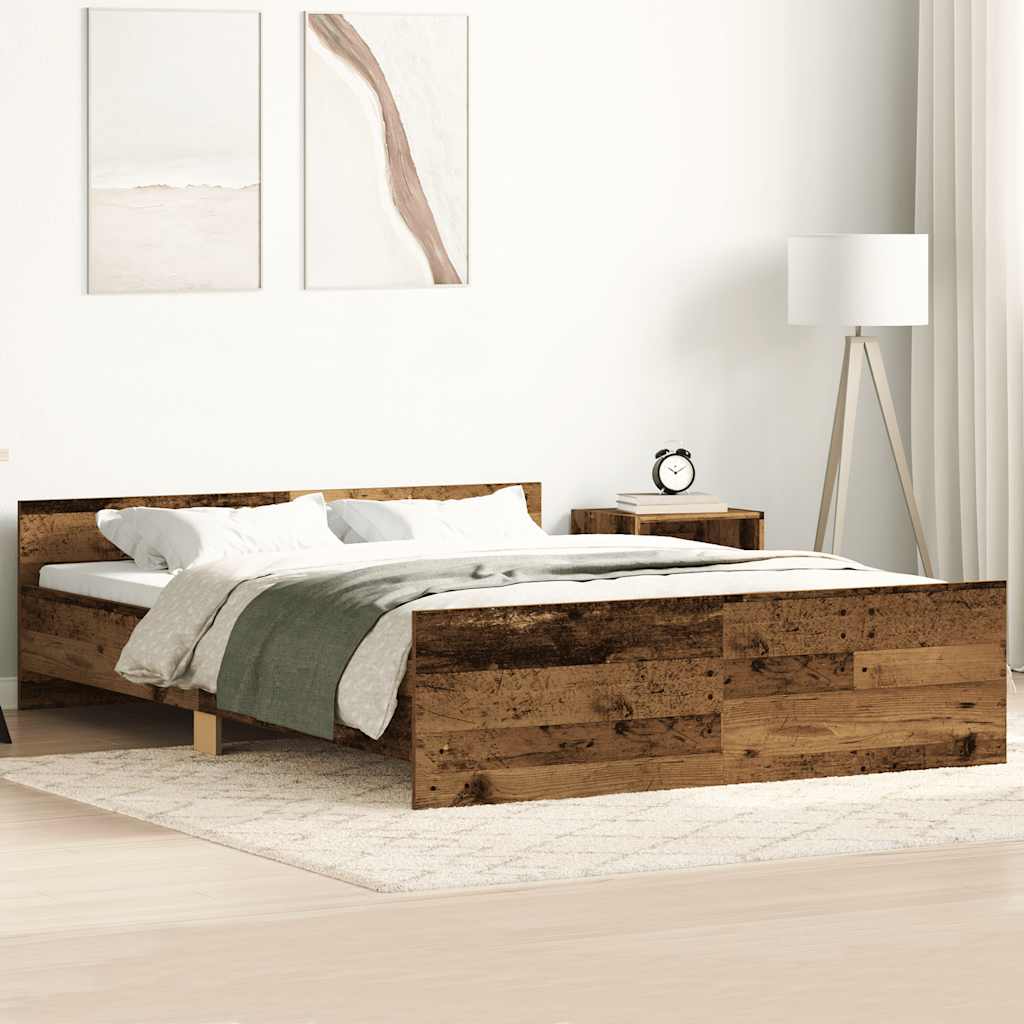 Vintage Engineered Wood Bed Frame 120x200cm (No Mattress)