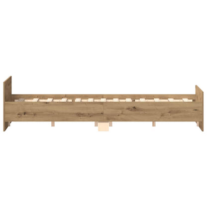 Artisan Oak Bed Frame 120x200cm - Engineered Wood Finish