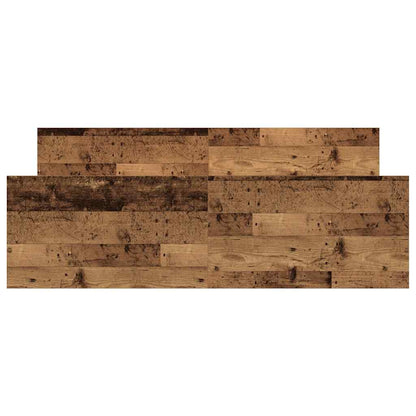 Rustic Brown 140x200cm Engineered Wood Bed Frame (No Mattress)