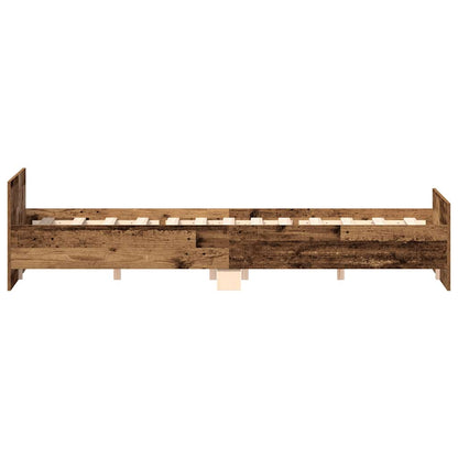 Rustic Engineered Wood Bed Frame 150x200cm (No Mattress)