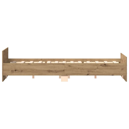 Artisan Oak Bed Frame 180x200cm - Engineered Wood Elegance