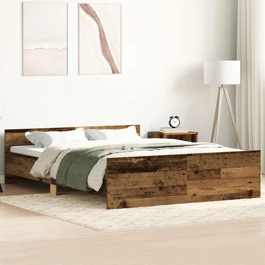 Vintage Engineered Wood Bed Frame 120x190cm - No Mattress Included