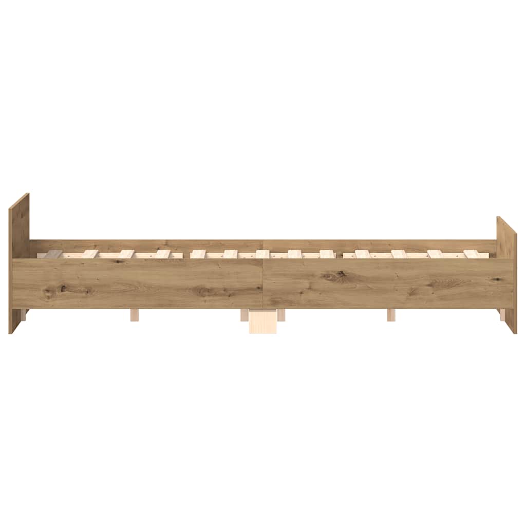 Artisan Oak Bed Frame 135x190cm - Engineered Wood Finish