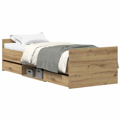 Artisan Oak Engineered Wood Bed Frame 90x200cm (No Mattress)