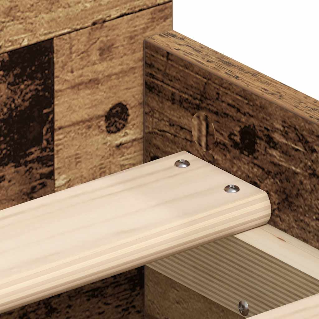 Vintage-style Single Bed Frame, Engineered Wood, 90x190 cm