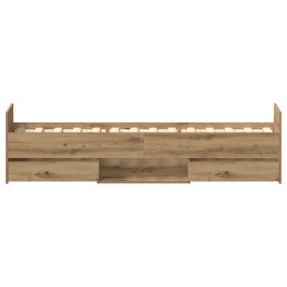 Artisan Oak Engineered Wood Bed Frame 90x190 cm - Single