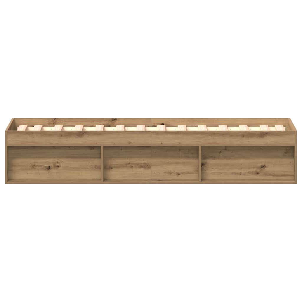 Artisan Oak Engineered Wood Bed Frame 90x200cm - No Mattress