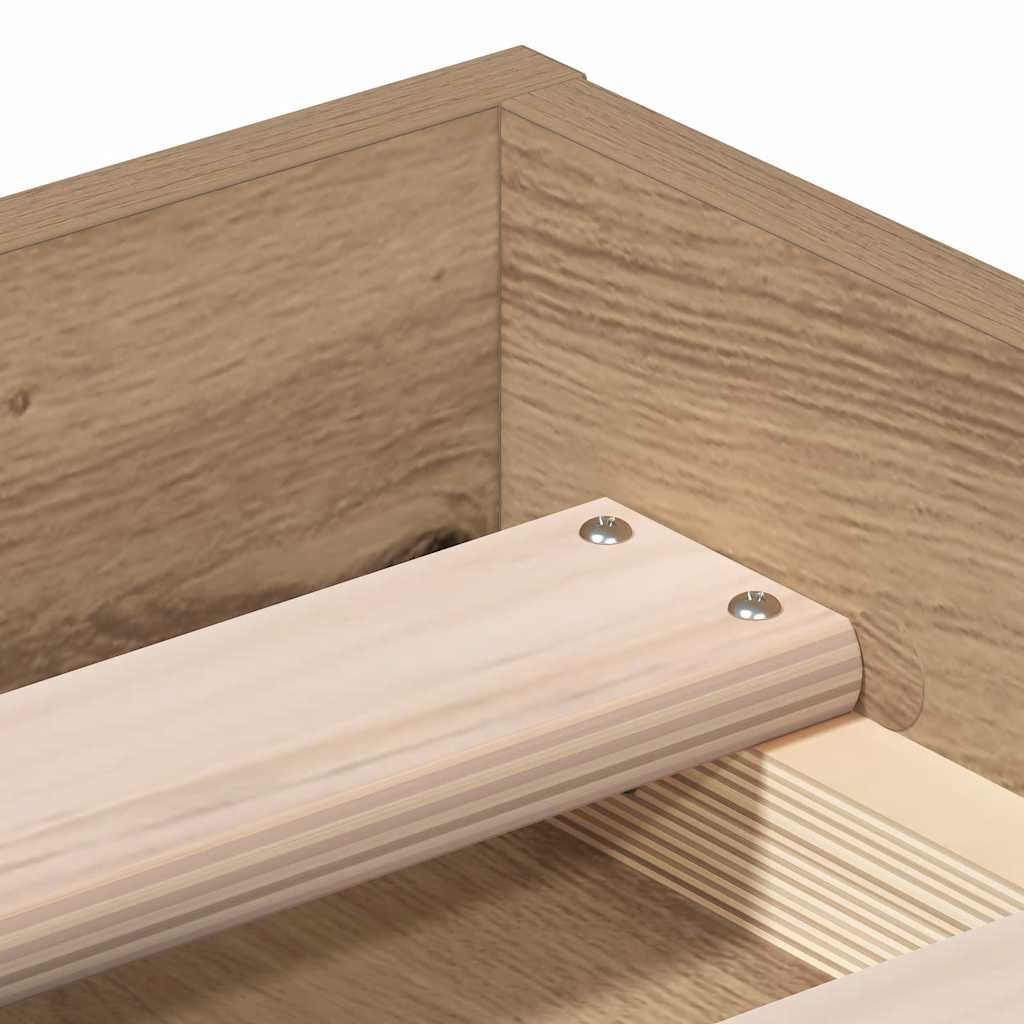 Artisan Oak Engineered Wood Bed Frame 90x200cm - No Mattress