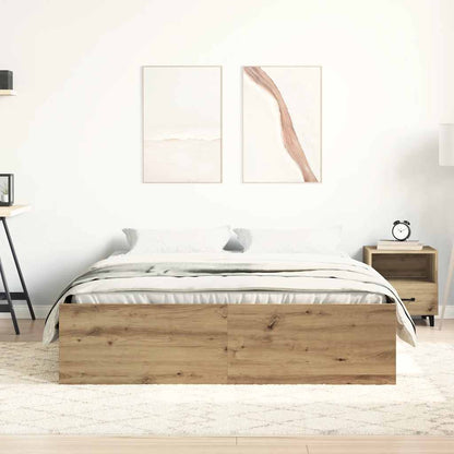 Artisan Oak Engineered Wood Bed Frame 160x200cm – No Mattress