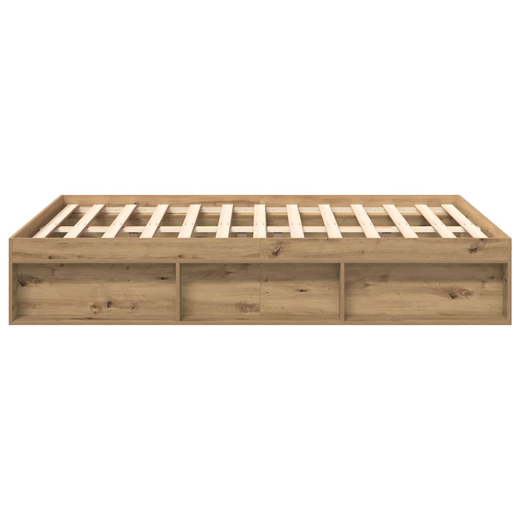 Artisan Oak Engineered Wood Bed Frame 160x200cm – No Mattress