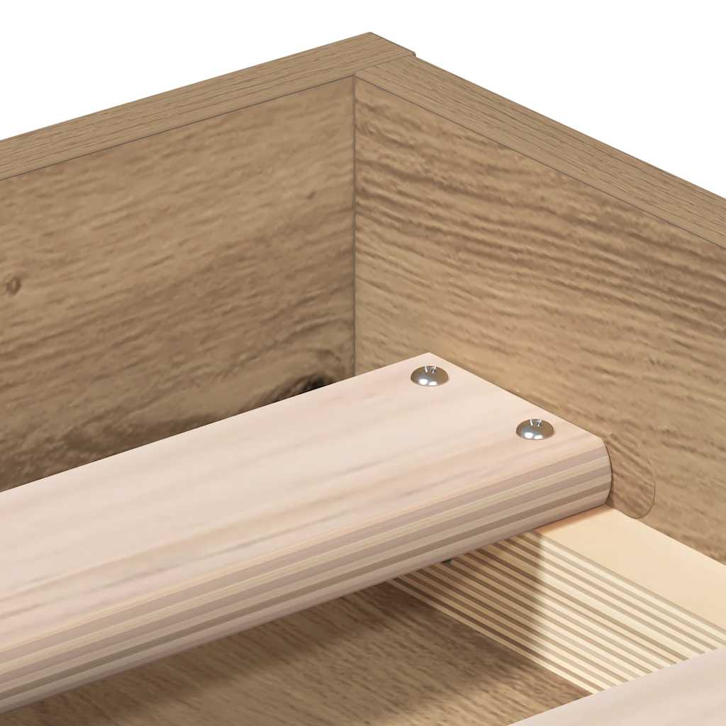 Artisan Oak Engineered Wood Bed Frame 160x200cm – No Mattress