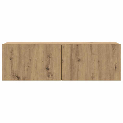 Wall Mounted TV cabinets 8 pcs Artisan Oak Engineered Wood