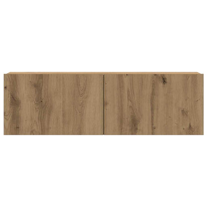 Wall Mounted TV cabinets 4 pcs Artisan Oak Engineered Wood