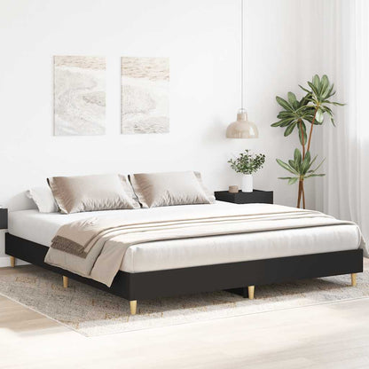 Black Engineered Wood Bed Frame 180x200cm - No Mattress Included