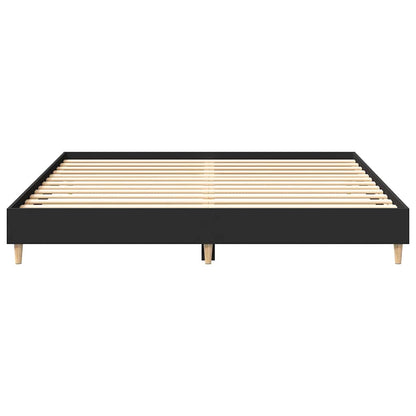 Black Engineered Wood Bed Frame 180x200cm - No Mattress Included