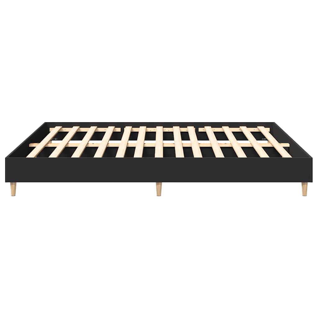 Black Engineered Wood Bed Frame 180x200cm - No Mattress Included