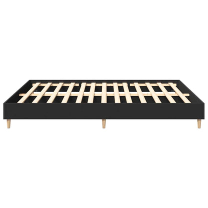 Black Engineered Wood Bed Frame 180x200cm - No Mattress Included