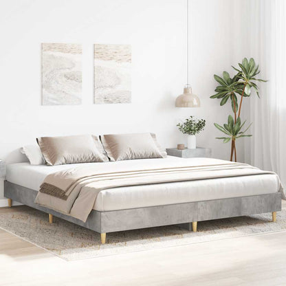 Concrete Grey Engineered Wood Bed Frame 180x200cm - No Mattress