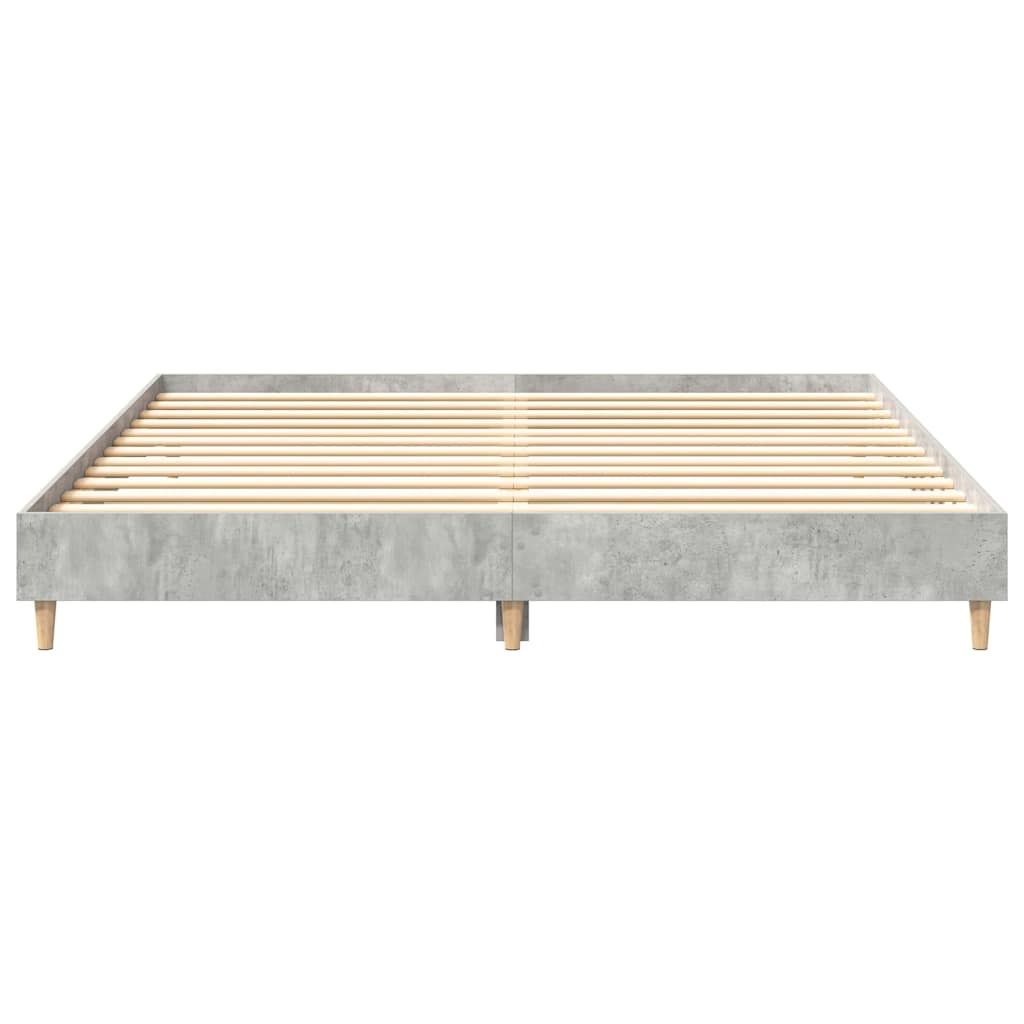 Concrete Grey Engineered Wood Bed Frame 180x200cm - No Mattress